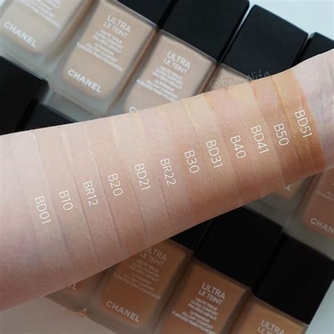 fonds de teint chanel|chanel ultra le teint swatches.